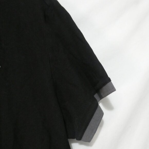 CALVIN KLEIN | medium | Black Short Sleeve Polo Shirt With Grey Collar and Cuffs - Picture 6 of 13